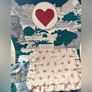 SEZANE Floral Ruffled Pouch & gift gag